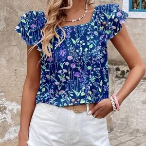 SHEIN Woman’s Floral Puff Sleeve Blouse